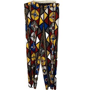 Wide Leg Pants size 18 20 pull on Palazzo Multicolor semi sheer